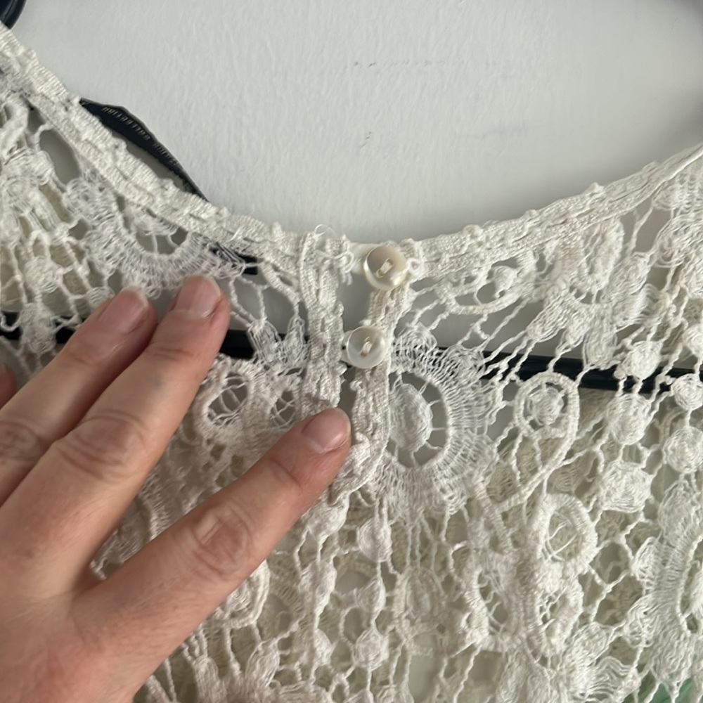 Zara cotton summer dress with crochet detailing size small - Picture 7 of 8